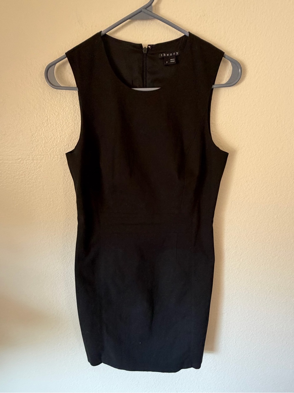 Theory Little Black Sleeveless Sheath Dress